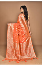 Morchari Heavy Kolhapuri Stone Work Saree-Peach | Grocsy