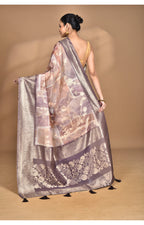 Morchari Women Desgin Linen Silk Saree-Multi | Grocsy