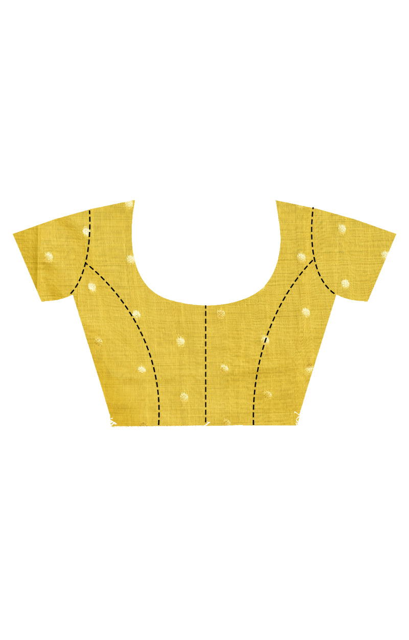 Morchari Banarasi Silk Chanderi Saree-Yellow | Grocsy