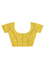 Morchari Banarasi Silk Chanderi Saree-Yellow | Grocsy