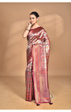 Morchari Rajputana Kanjiviram Silk Saree-Purple | Grocsy