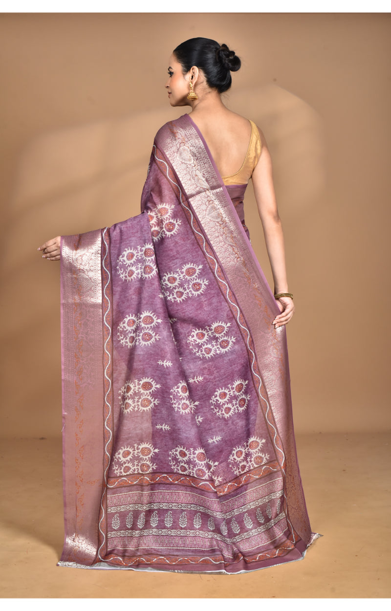 Morchari Chanderi Digital Print Saree-Multi | Grocsy