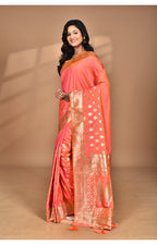 Morchari Heavy Kolhapuri Stone Work Saree-Peach | Grocsy