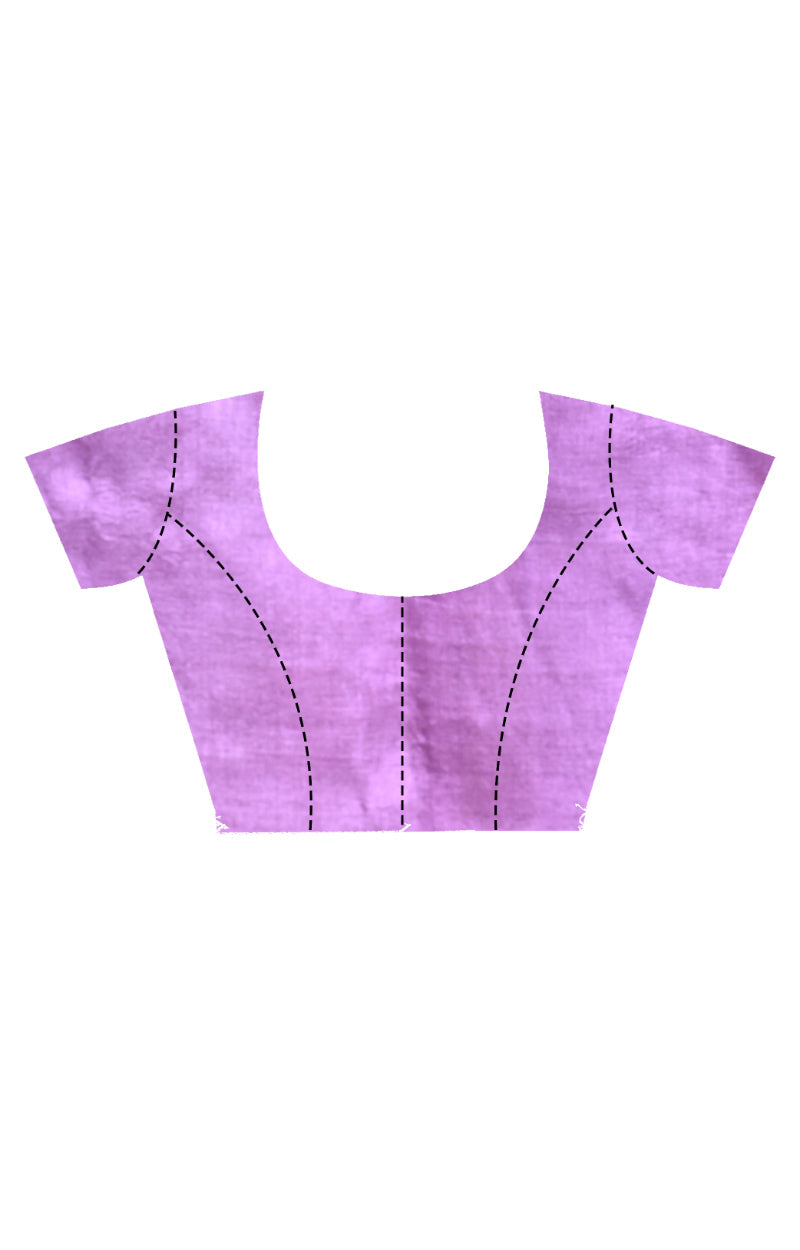 Morchari Pure Tussar Silk Handloom Saree-Purple | Grocsy