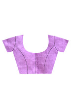 Morchari Pure Tussar Silk Handloom Saree-Purple | Grocsy