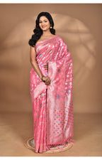 Morchari Women Desgin Chanderi Silk Saree-Pink | Grocsy