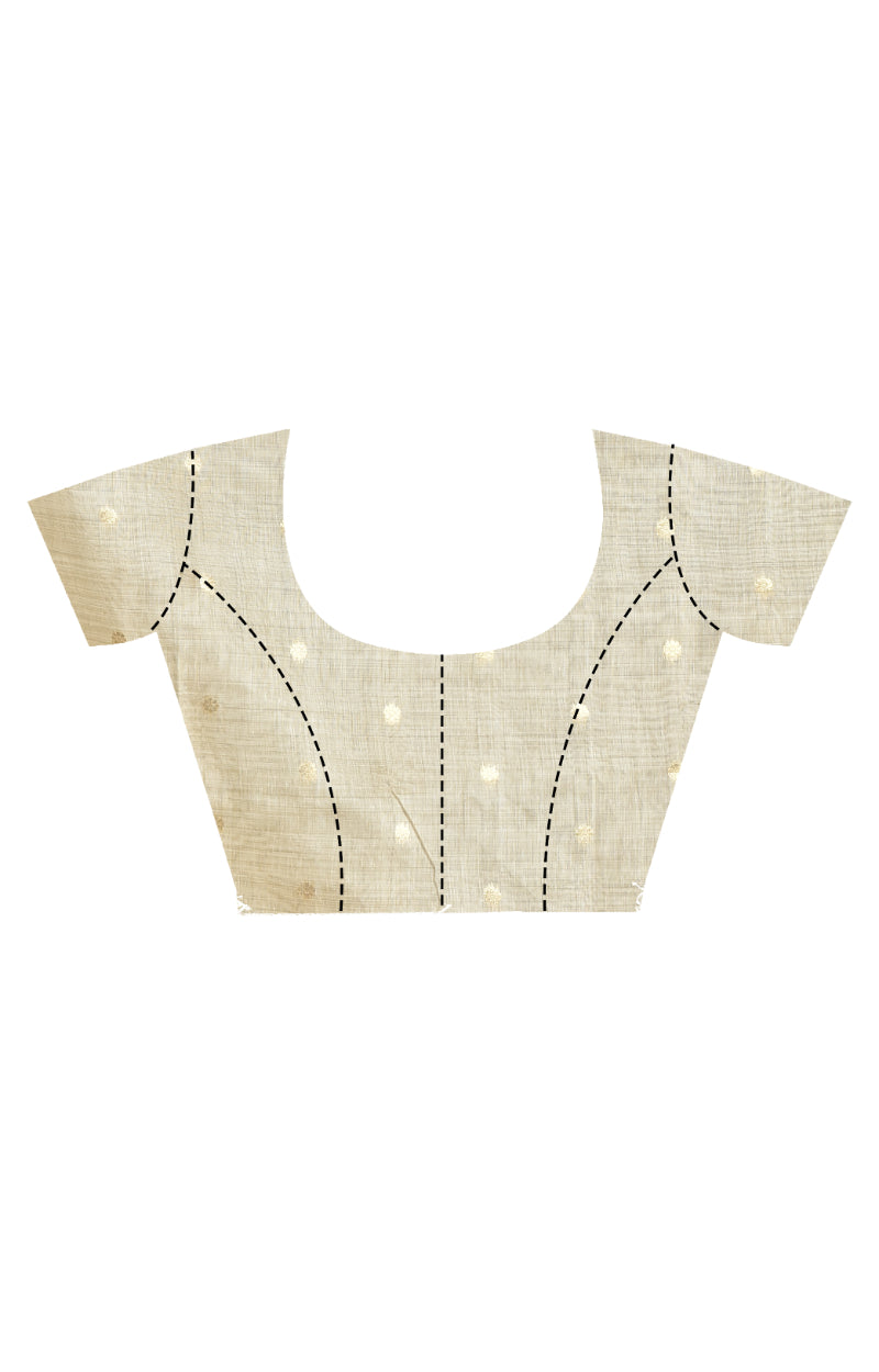 Morchari Banarasi Silk Chanderi Saree-Cream | Grocsy