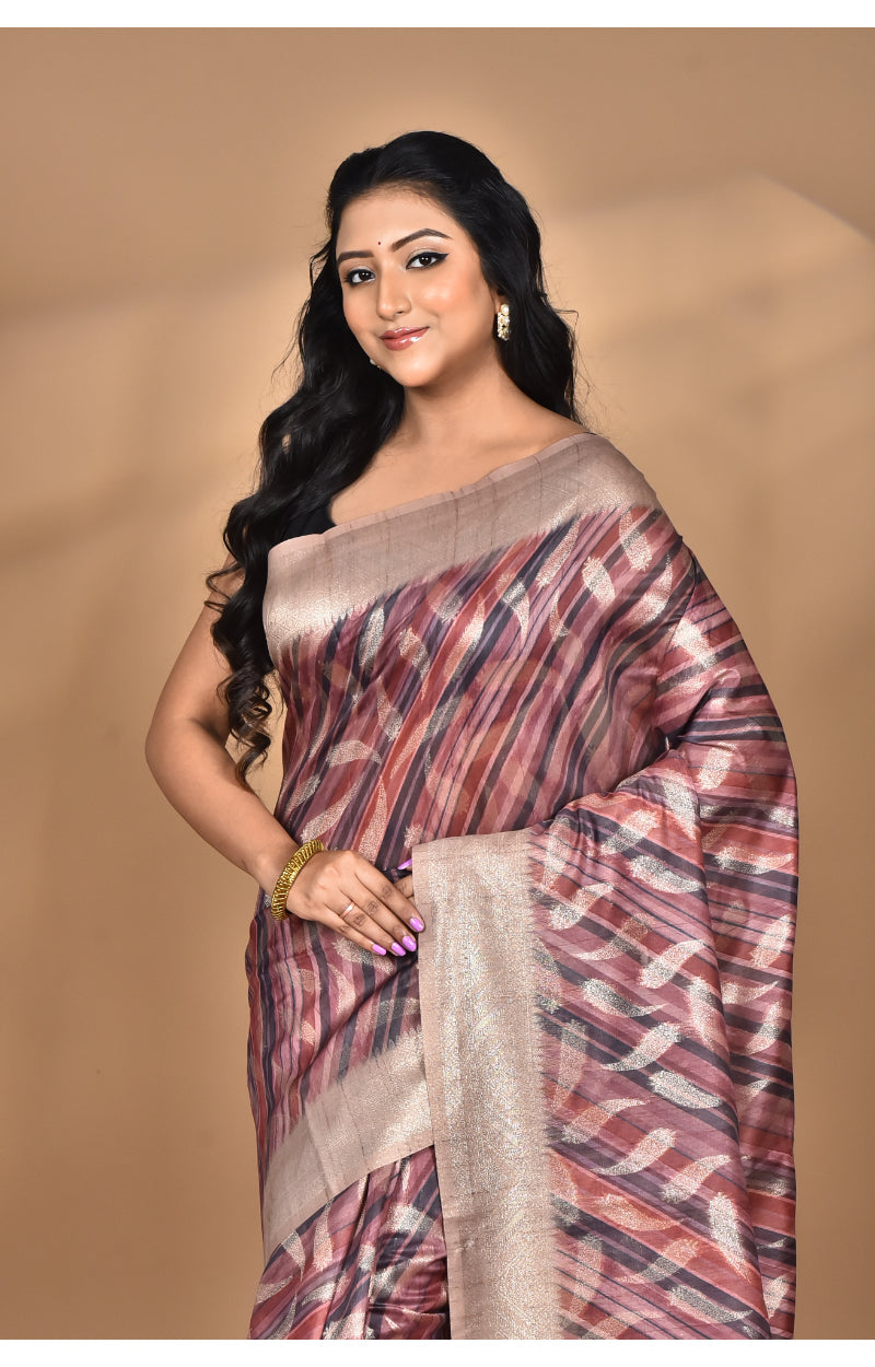 Morchari Women Desgin Linen Silk Saree-Multi | Grocsy