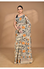 Morchari Pure Cotton Dhakai Jamdani Handloom Saree-Multi | Grocsy