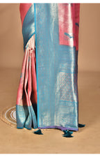 Morchari Women Desgin Banarasi Silk Saree-Pink | Grocsy