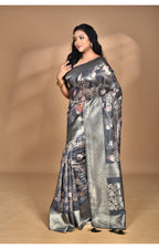 Morchari Women Desgin Linen Silk Saree-Multi | Grocsy