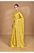 Morchari Banarasi Silk Chanderi Saree-Yellow | Grocsy