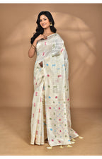 Morchari Women Desgin Chanderi Silk Saree-Cream | Grocsy