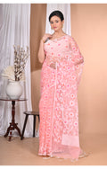 Morchari Heavy Jamdani Saree-Peach | Grocsy