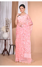 Morchari Heavy Jamdani Saree-Peach | Grocsy