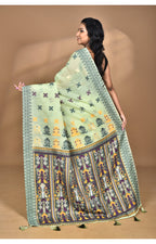 Morchari Women Desgin Chanderi Silk Saree-Green | Grocsy