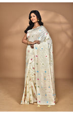 Morchari Women Desgin Chanderi Silk Saree-Cream | Grocsy