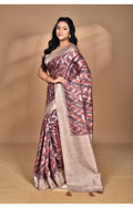 Morchari Women Desgin Linen Silk Saree-Multi | Grocsy