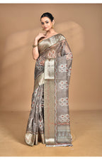 Morchari Chanderi Digital Print Saree-Multi | Grocsy