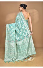 Morchari Women Desgin Chanderi Silk Saree-Green | Grocsy