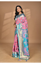 Morchari Women Desgin Two Dai Linen Saree-Multi | Grocsy