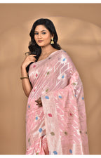 Morchari Women Desgin Chanderi Silk Saree-Pink | Grocsy