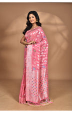 Morchari Women Desgin Chanderi Silk Saree-Pink | Grocsy