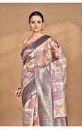 Morchari Women Desgin Linen Silk Saree-Multi | Grocsy