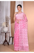 Morchari Heavy Jamdani Saree-Pink | Grocsy
