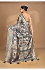 Morchari Women Desgin Linen Silk Saree-Multi | Grocsy