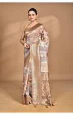 Morchari Women Desgin Linen Silk Saree-Multi | Grocsy