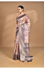 Morchari Women Desgin Linen Silk Saree-Multi | Grocsy