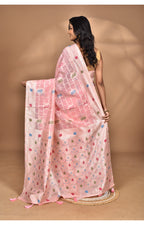 Morchari Women Desgin Chanderi Silk Saree-Pink | Grocsy
