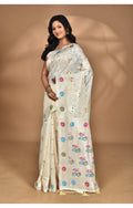 Morchari Women Desgin Chanderi Silk Saree-Cream | Grocsy