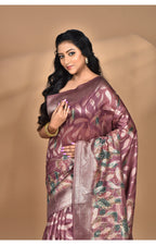 Morchari Women Desgin Linen Silk Saree-Multi | Grocsy