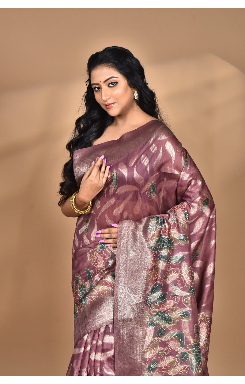 Morchari Women Desgin Linen Silk Saree-Multi | Grocsy