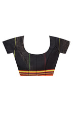Morchari Pure Cotton Dhakai Jamdani Handloom Saree-Black | Grocsy