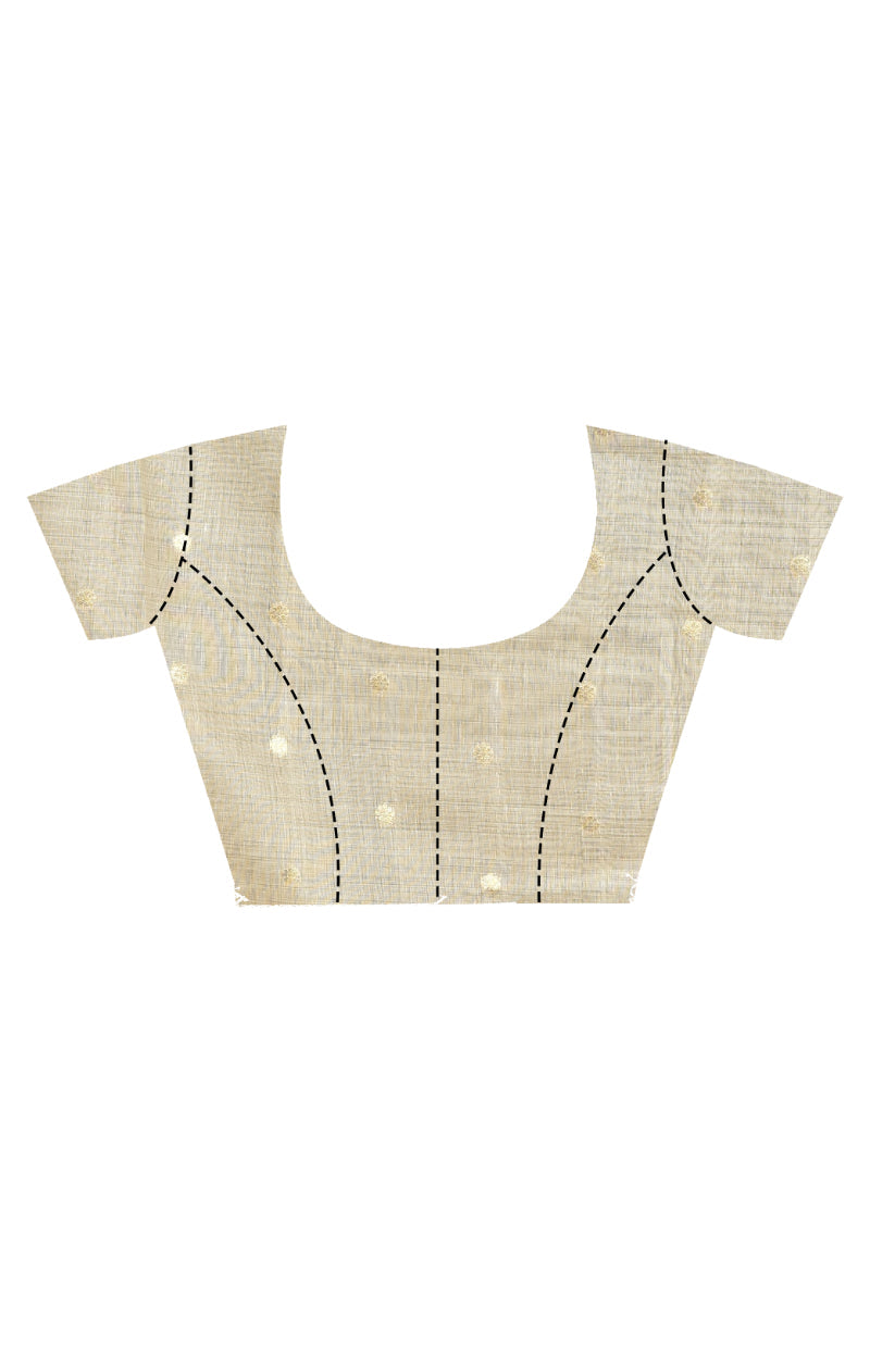 Morchari Banarasi Silk Chanderi Saree-Cream | Grocsy