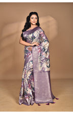 Morchari Women Desgin Linen Silk Saree-Multi | Grocsy