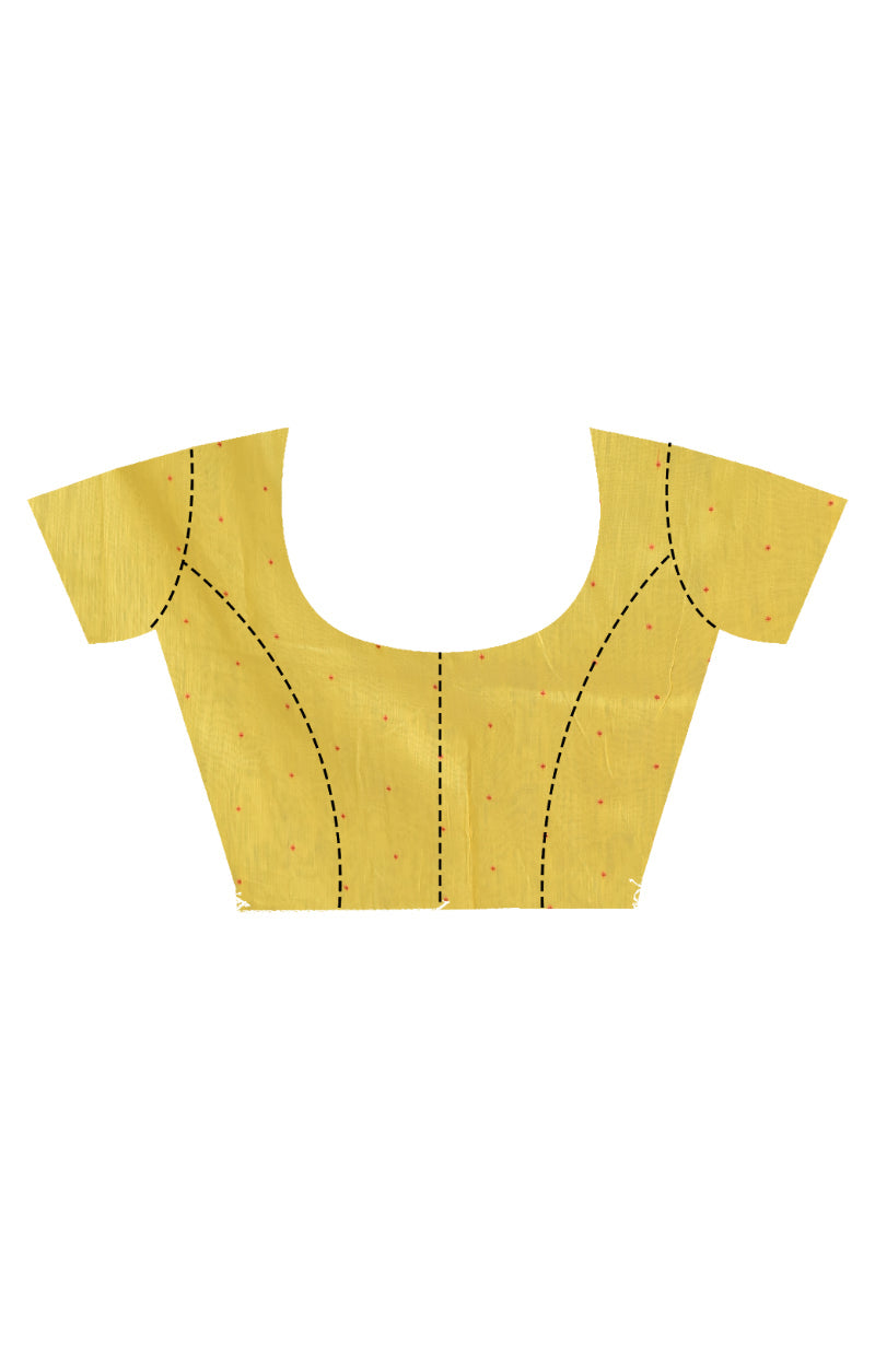 Morchari Women Desgin Chanderi Silk Saree-Yellow | Grocsy