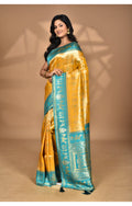 Morchari Women Desgin Two Dai Silk Saree-Yellow | Grocsy