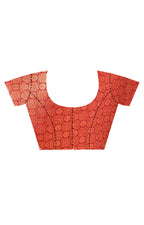 Morchari Rajputana Kanjiviram Silk Saree-Orange | Grocsy