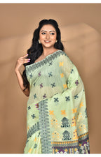Morchari Women Desgin Chanderi Silk Saree-Green | Grocsy