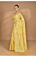 Morchari Women Desgin Chanderi Silk Saree-Yellow | Grocsy