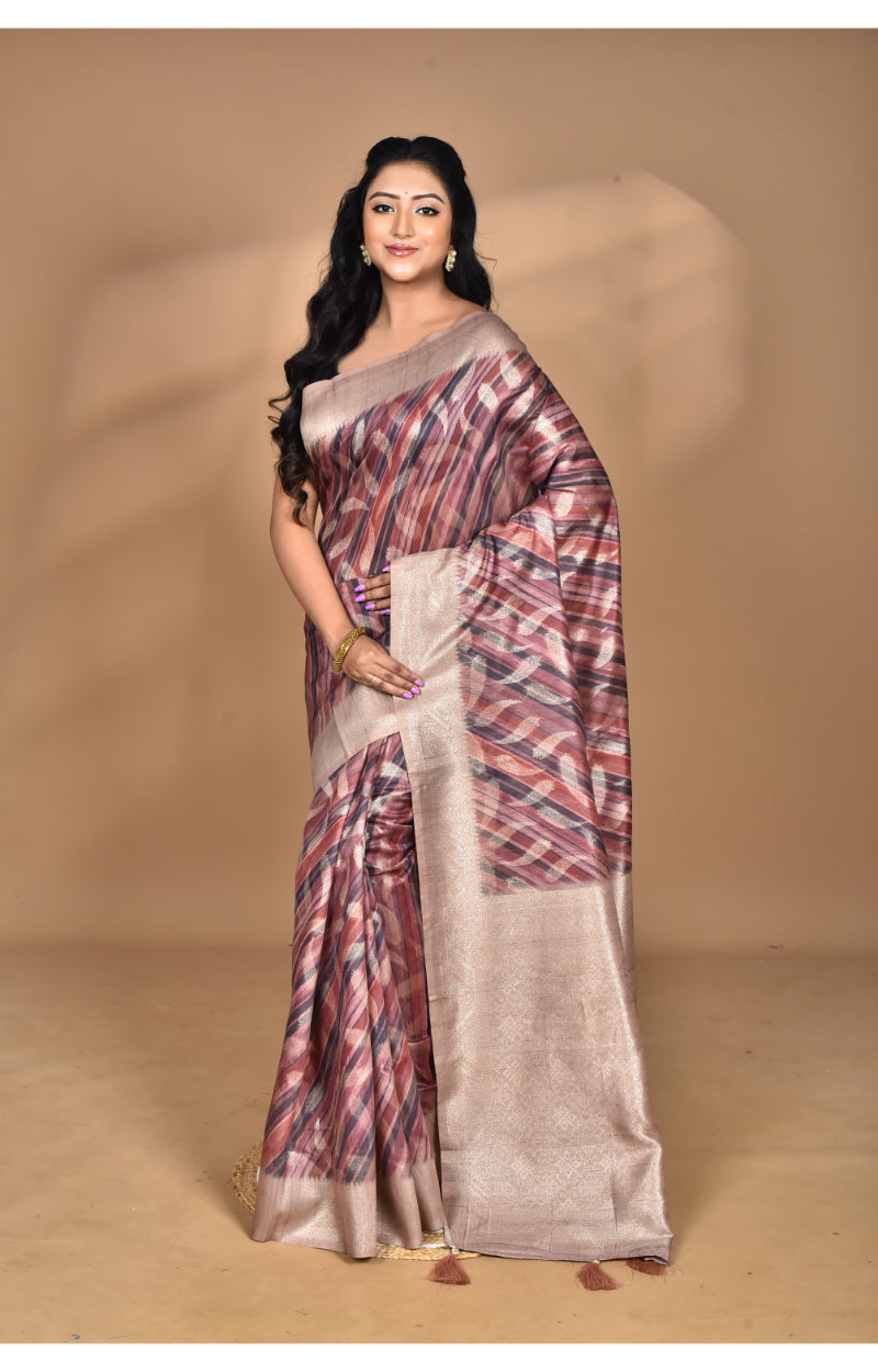 Morchari Women Desgin Linen Silk Saree-Multi | Grocsy