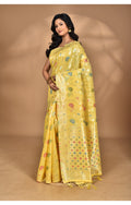 Morchari Women Desgin Chanderi Silk Saree-Yellow | Grocsy