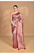 Morchari Rajputana Kanjiviram Silk Saree-Purple | Grocsy