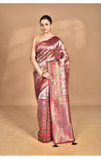 Morchari Rajputana Kanjiviram Silk Saree-Purple | Grocsy