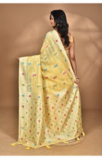 Morchari Women Desgin Chanderi Silk Saree-Yellow | Grocsy