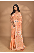 Morchari Women Desgin Chanderi Silk Saree-Peach | Grocsy